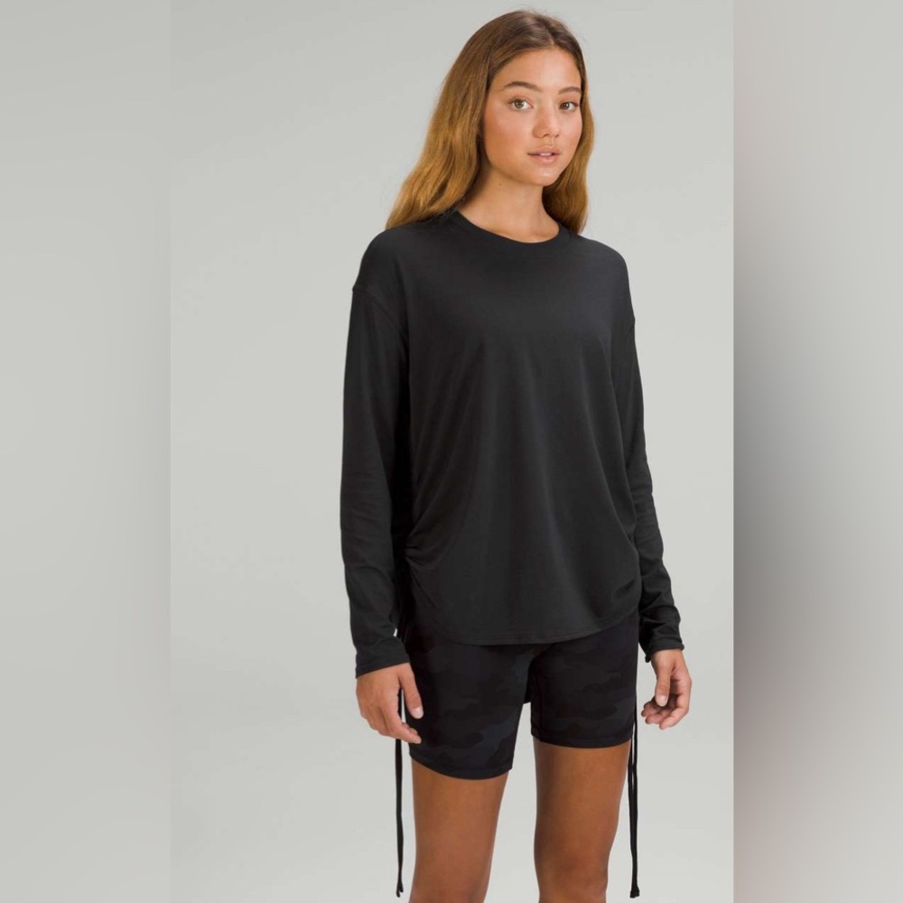 🖤Lululemon Pima Cotton Side-Cinch Long Sleeve Shirt
Black Sz 4✨Like 🆕